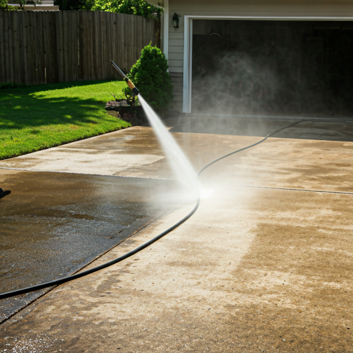 Driveway power washing